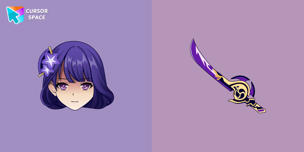 Raiden Shogun cursor cursor pack